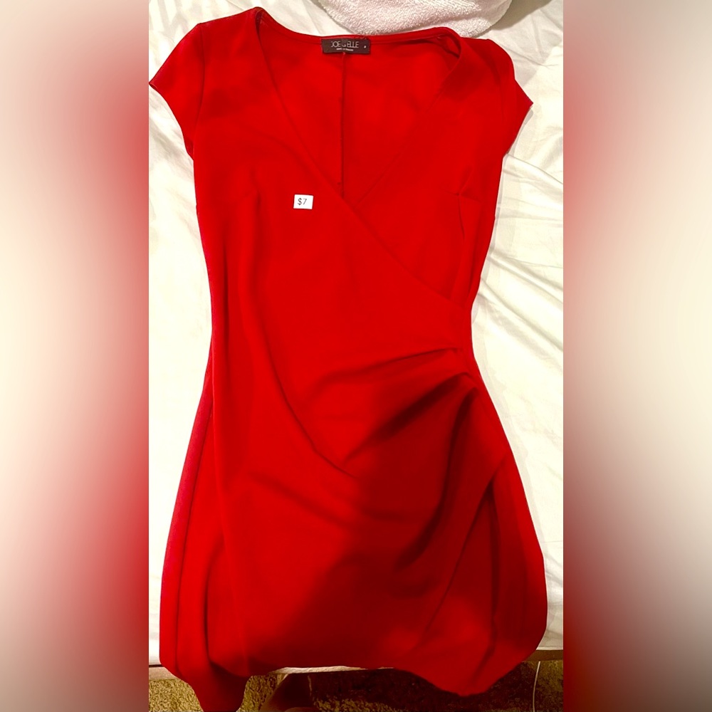 Red fitted midi dress-sexy yet professional